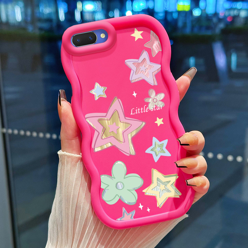 Casing Hp Untuk OPPO A5 A3s A12E Realme C1 Case Casing ponsel tombol bunga Softcase HP terbuat dari 