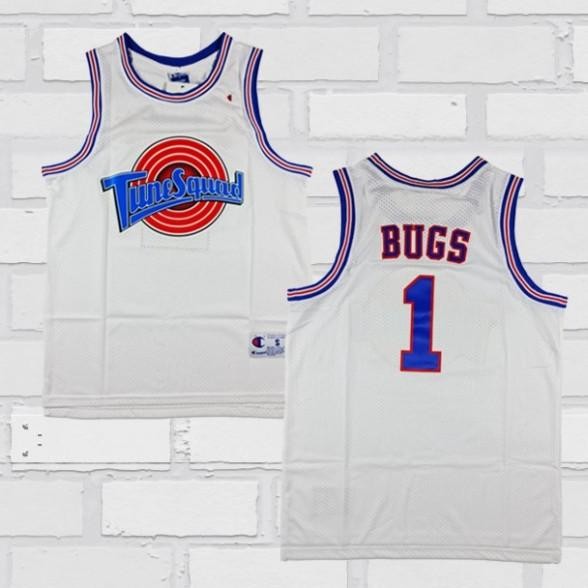 Baju Jersey Basket Classic Nba Bugs Bunny Tunesquad Spacejam Putih
