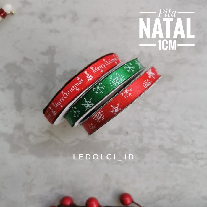 

\"\"\"\] (ROLL)PITA NATAL CHRISTMAS RIBBON LEBAR 1 CM (1 ROLL=25 YARD)