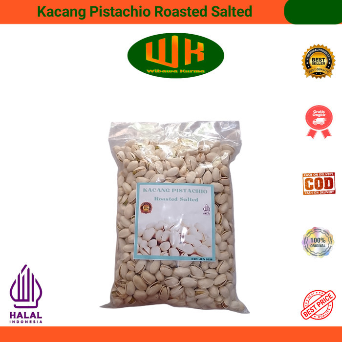 

NEW kacang pistachio 1kg fustuk roasted