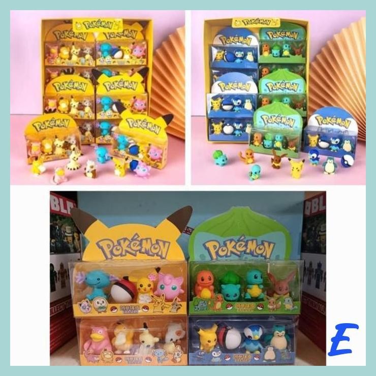 

| RDB | PENGHAPUS PENSIL POKEMON SET 4 ERASER ALAT TULIS PREMIUM