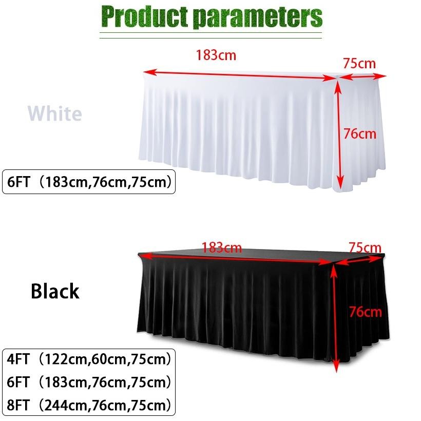 Taplak Meja Dekorasi Meja / Skriting Meja / Rok Meja Rempel Rumbai Meja Cocok Untuk Meja Prasmanan/M