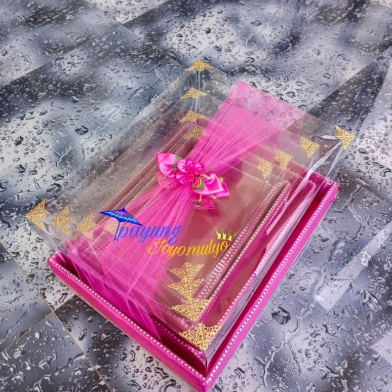 

TERMURAH Paket Box Kotak Seserahan Pernikahan 1 Set Isi 4 Hantaran Parcel Mika Unik Kekinian Mewah ic-98