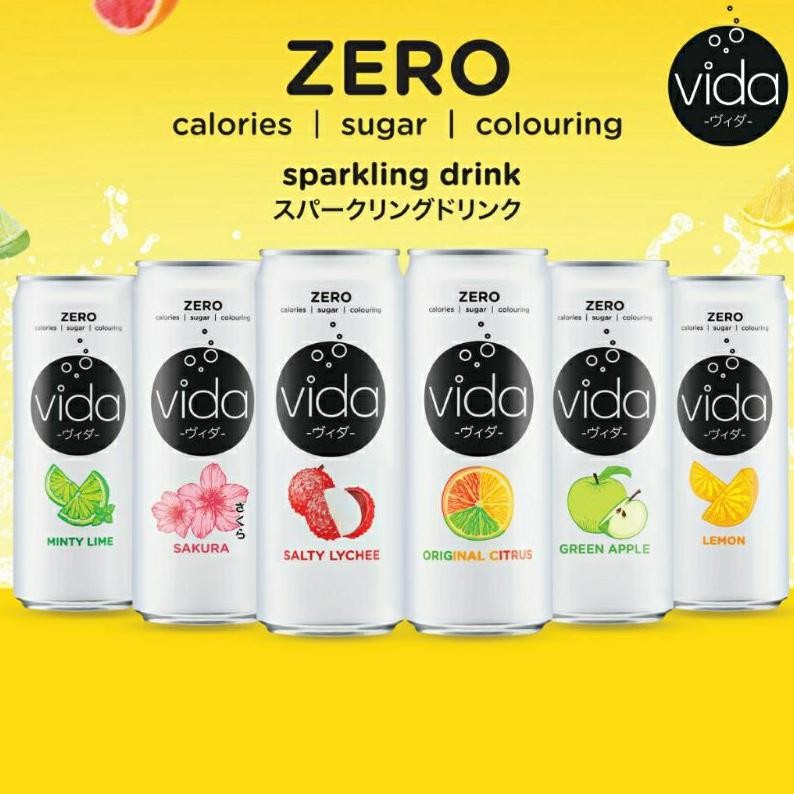 

Termurah Vida Sparkling Drink Zero Sugar 325Ml Bebas Gula