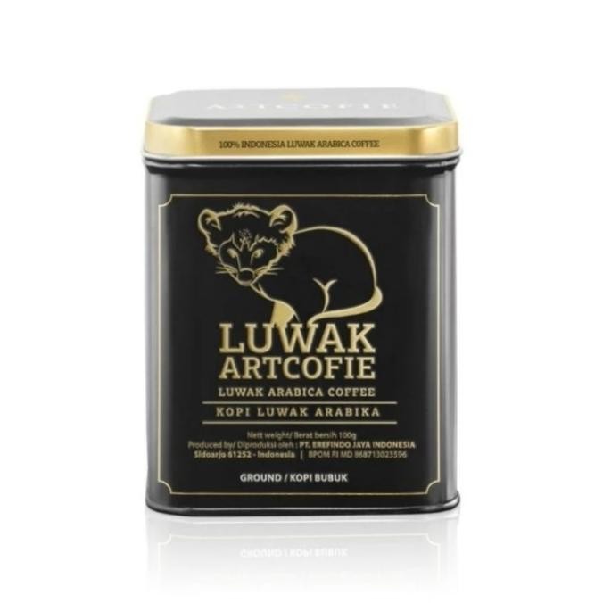 

Artcofie Kopi Luwak Arabica Ground Bubuk Tin Box 100 Gr