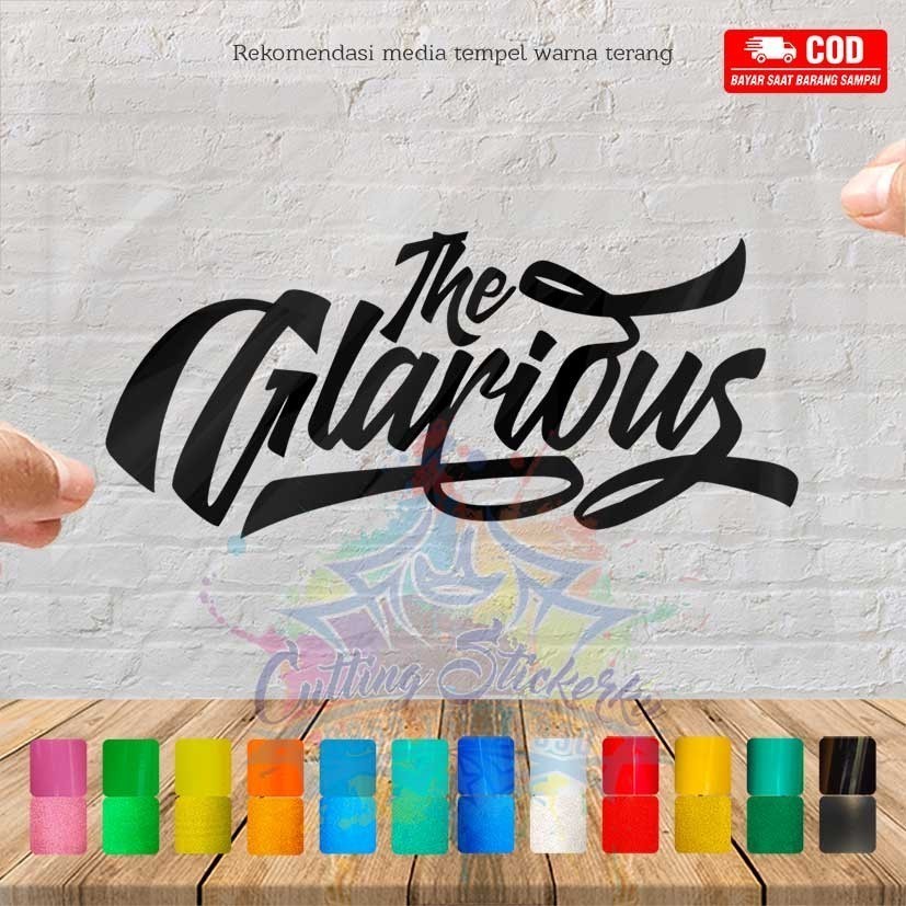 Cutting Stiker The Glarious Variasi Motor Mobil Sticker Timbul Keren Nyala Dasbor Spakbor Visor Body