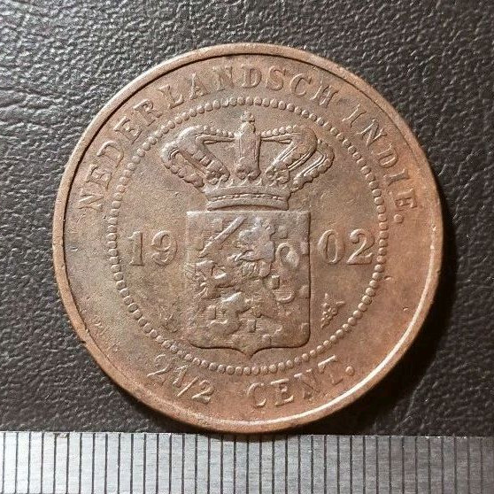 #2-BB. UANG KUNO / KOIN KUNO / BENGGOL 2.5 CENT TAHUN 1902