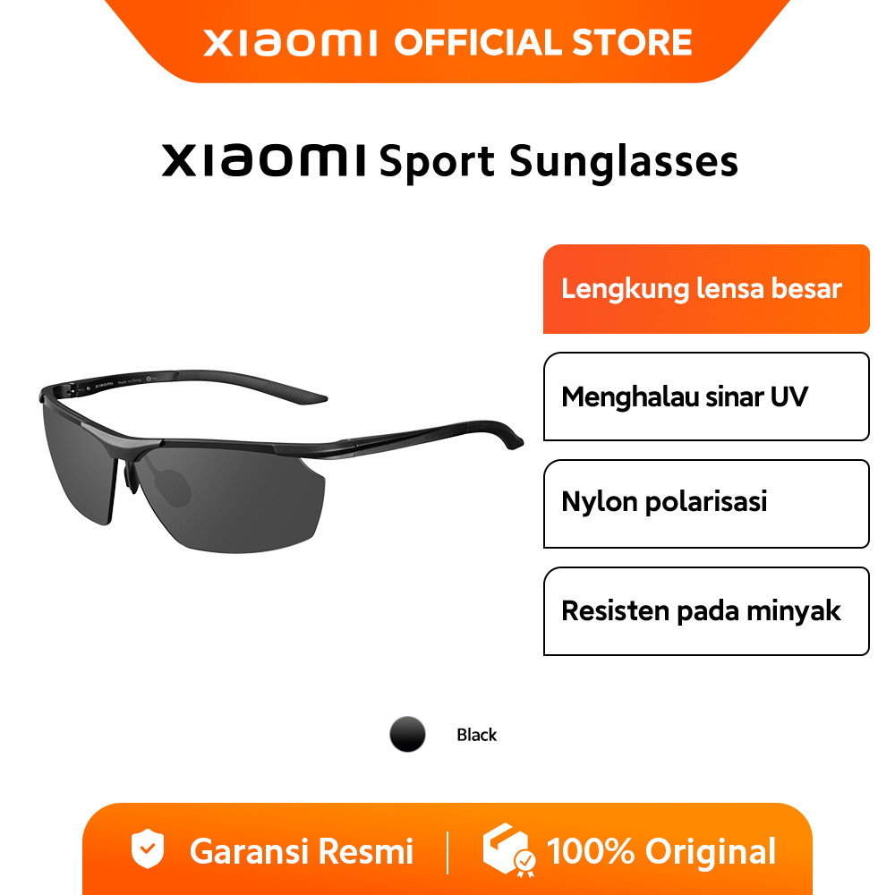 Xiaomi Sport Sunglasses | Lengkung Lensa Besar | Menghalau Sinar UV | Nylon Polarisasi | Resisten Mi
