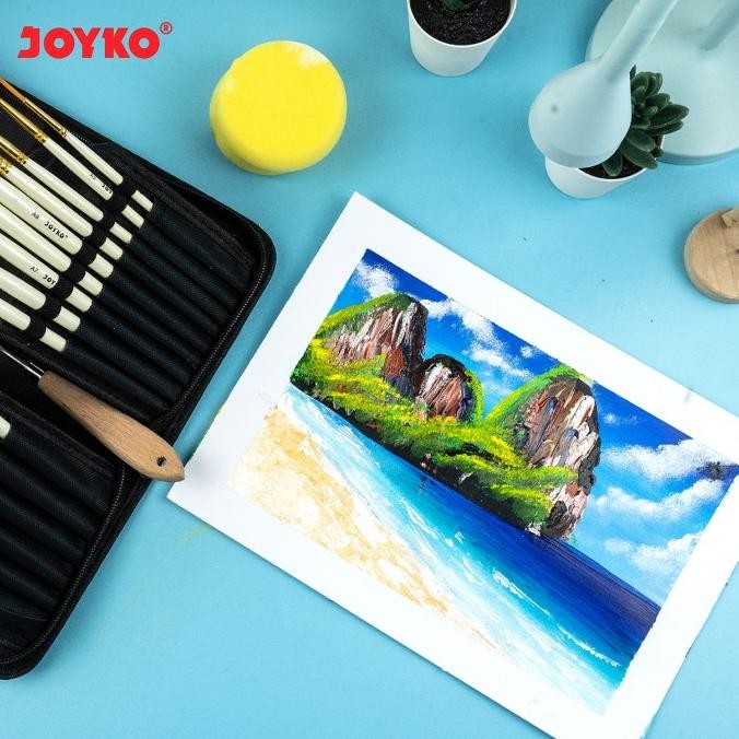

Joyko Brush FULL Set Scalpel Sponge / Set Kuas Lukis Lengkap BRS-12 P88L