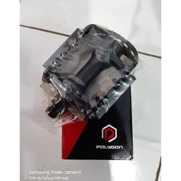 BISACOD PEDAL SEPEDA MTB HITAM POLYGON gh-45