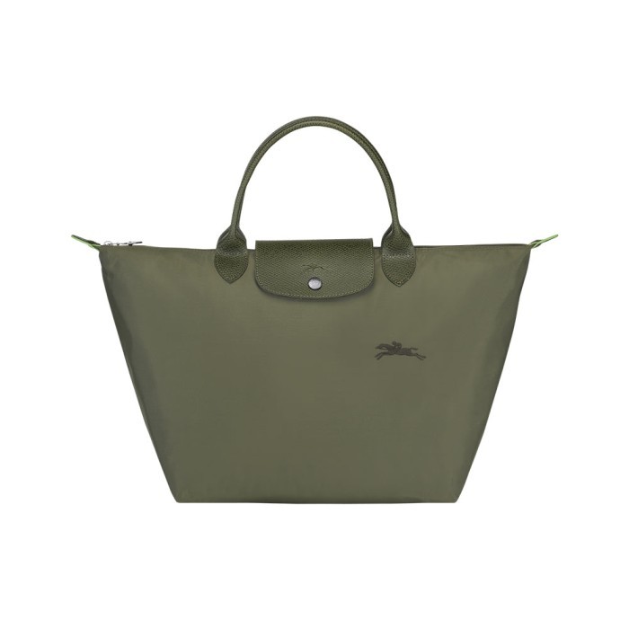 Longchamp Le Pliage Green Medium Top Handle Bag Forest Green