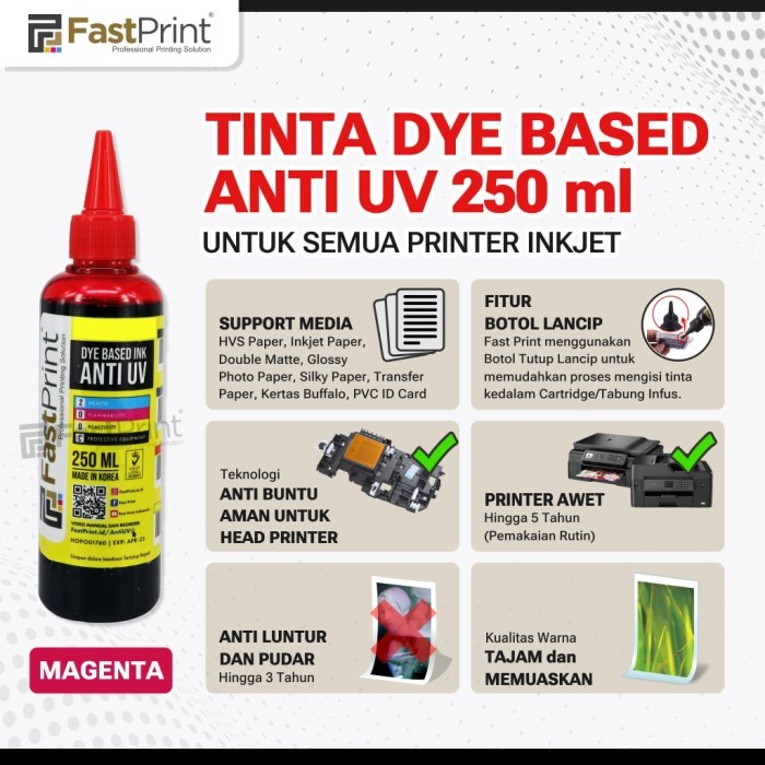 

TINTA DYE BASED ANTI UV 250 ML