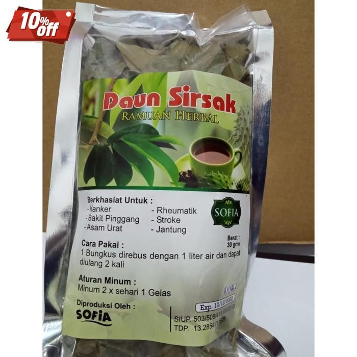 

Special Teh Herbal Daun Sirsak (Foil Abbas) Efektif Mengatasi Kanker Daun Herbal Asli Kalimantan