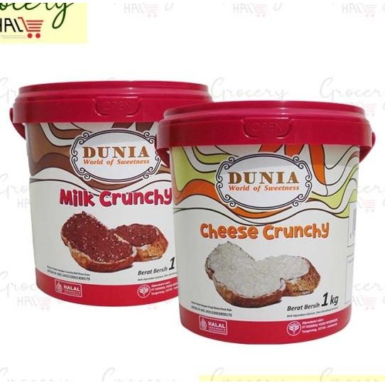 

Dunia Spread Crunchy 1 Kg ( Lk / Cheese )