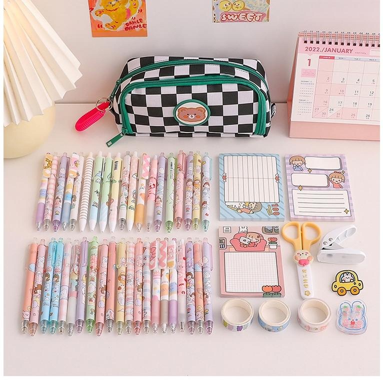 

ht-12 TBE - Kartun Beruang Pensil Sleting Korea Aesthetic Lucu Import / Pencil case/Premium/Plaid / Zipper/ Kompartmen/ Imut/ Cute/ kelinci/ rabbit/ Alat Tulis Siswa Sekolah Tas Kanvas Tas Gadis Terlaris