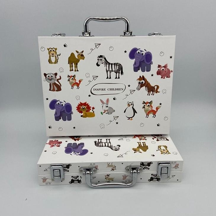 

bas-12 GU Crayon Set 48pcs Koper Aluminium Besi Krayon Pensil Warna 48 Pcs Box Alat Lukis Anak Koper Set CR 48 Sale