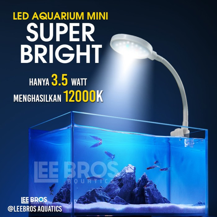 MURAH LAMPU AQUARIUM MINI / LED AQUARIUM / LAMPU AQUARIUM JEPIT PREMIUM
