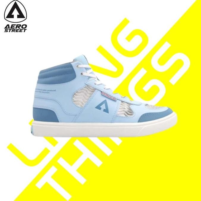 Aerostreet x Le Minerale Putih Biru - Sepatu Sneakers Aero LeMinerale TF