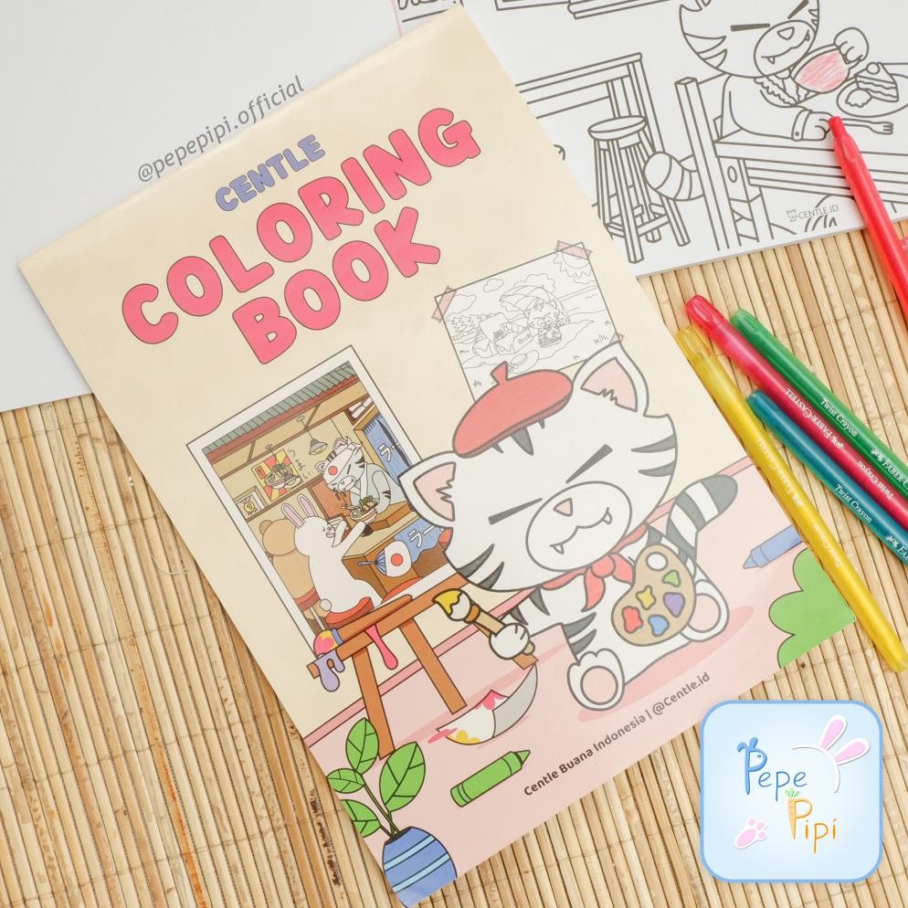 

bas-12 Buku Mewarnai Centle A4 25 Lembar Coloring Book Centle Drawing Book untuk Anak Sekolah Buku Gambar Menggambar Hemat