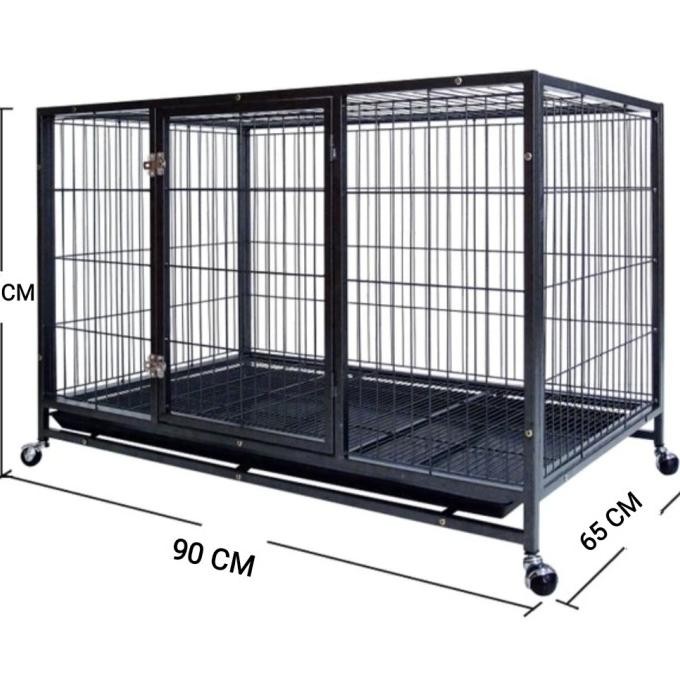 Kandang Anjing Kucing Jumbo Besi Hollow Tebal HFS