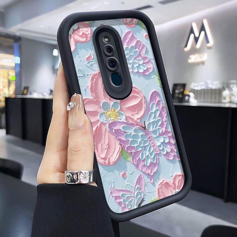 Casing Hp OPPO F11 OPPO A9 2019 OPPO A9x Case Casing HP pola Warna permen Kesing genggam Silikon Ces
