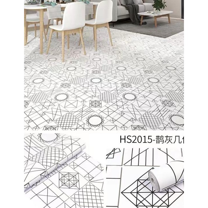 Lantai Pvc Stiker Tahan Air Stiker Kamar Mandi Non-Slip Wallr