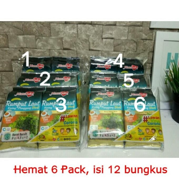 

Hemat 6 Pack Rumput Laut Mamasuka (isi 12 bks/pcs) es77