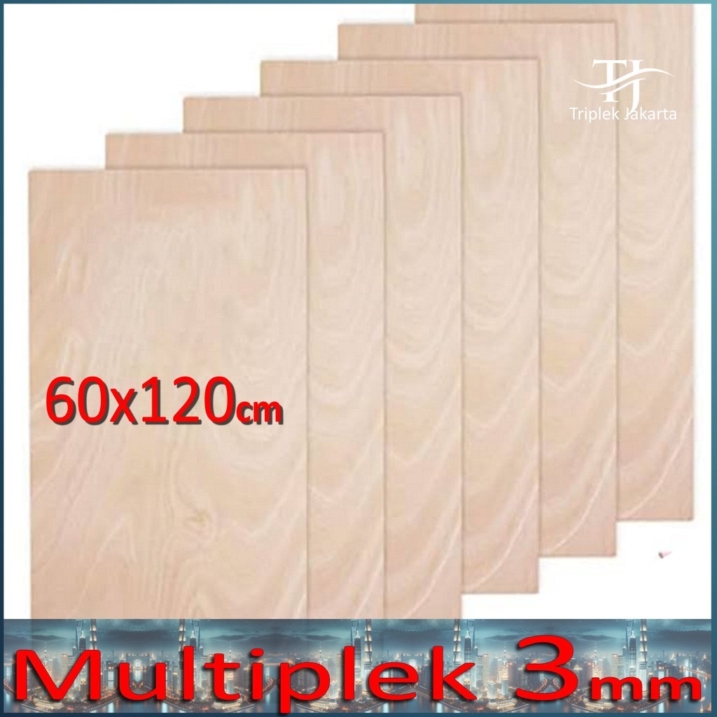 Multiplek/Triplek 3mm 60x120 cm ISI 2 LEMBAR