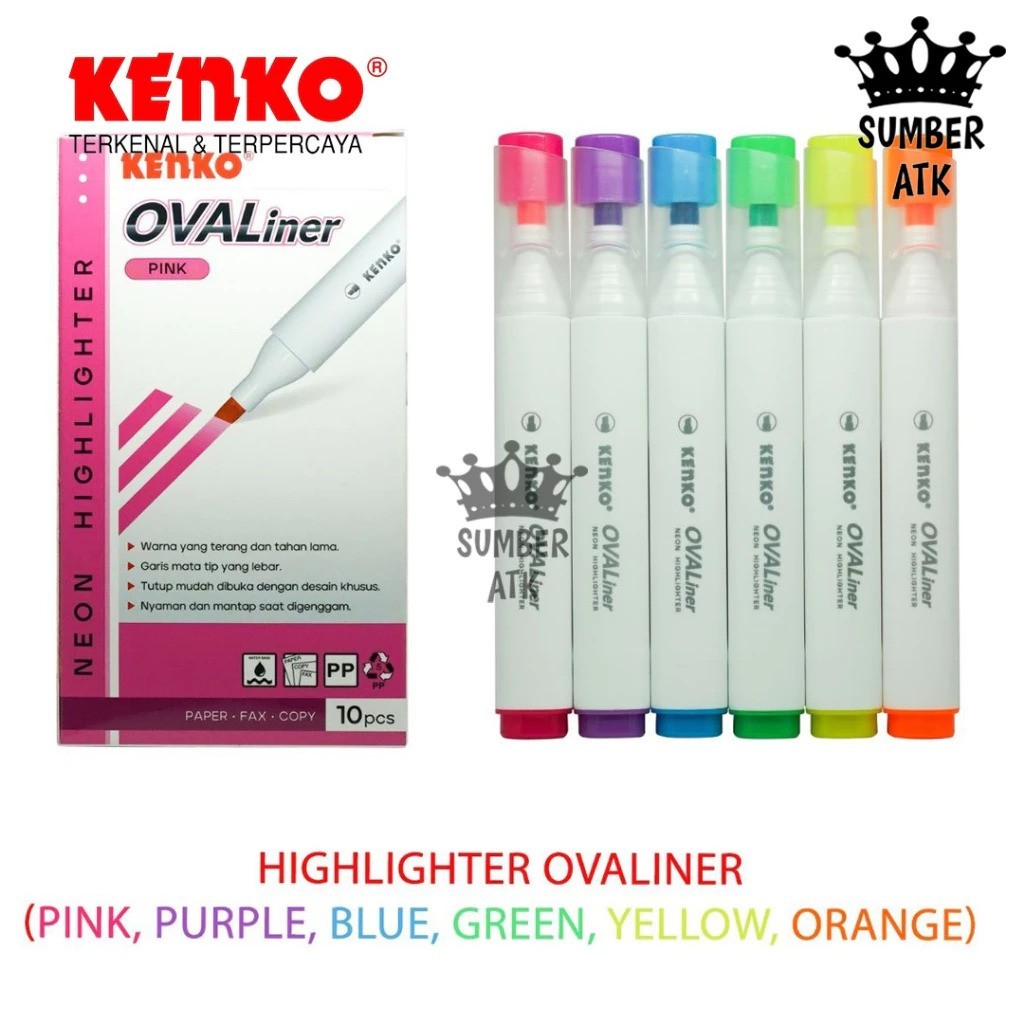 

Highlighter OVALINER NEON 6 Color KENKO