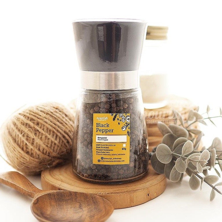 

Black Pepper Whole with Grinder 80gr