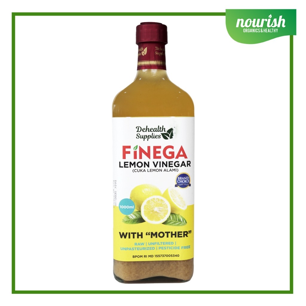 

Finega, Lemon Vinegar with Mother / Cuka Lemon alami 1 L