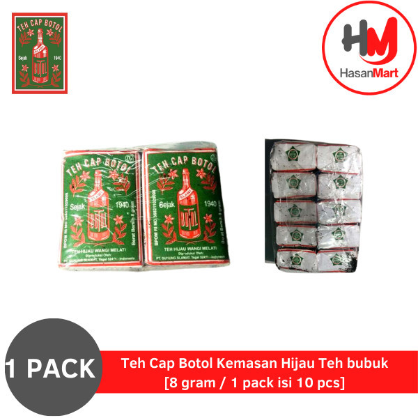 

Teh Cap Botol Kemasan Hijau Teh bubuk [8 gram / 1 pack isi 10 pcs]