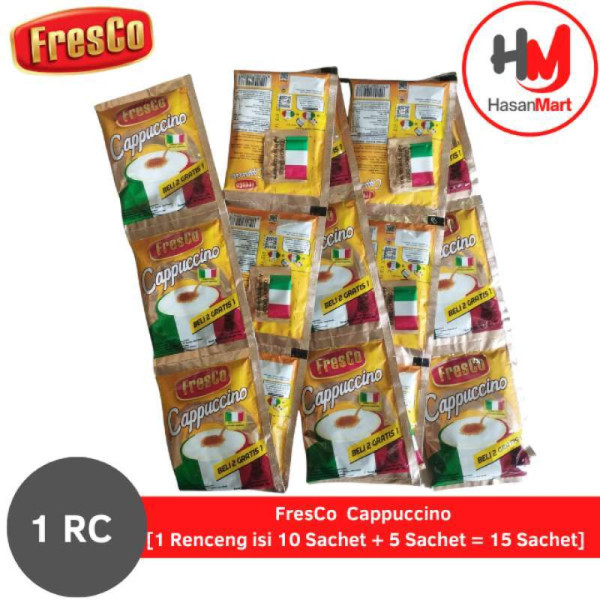 

FresCo Cappuccino [1 Renceng isi 10 Sachet + 5 Sachet = 15 Sachet]