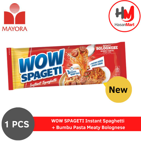 

WOW SPAGETI Instant Spaghetti + Bumbu Pasta Meaty Bolognese [1 PCS] - Mayora