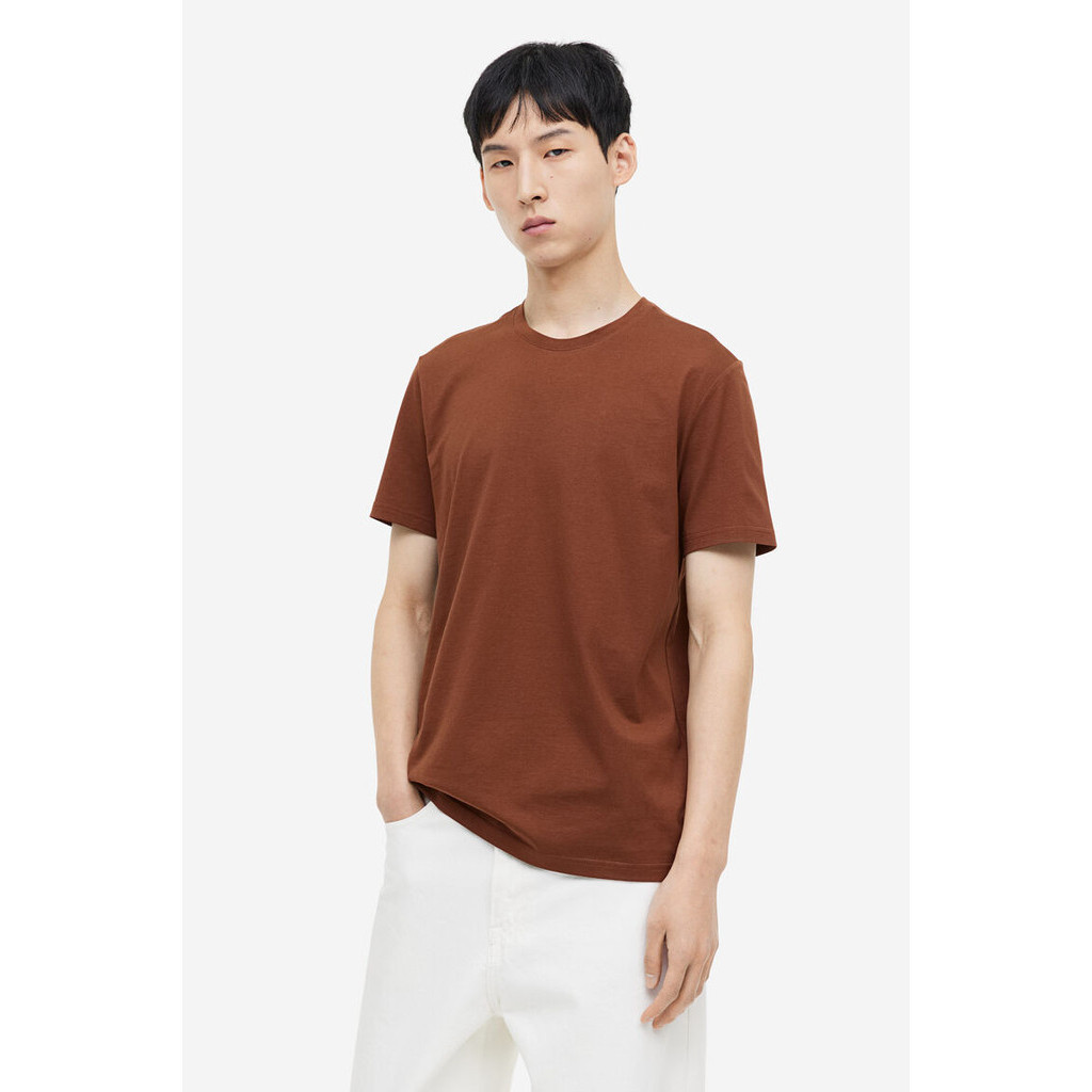 H&M Pria Slim Fit Pima cotton T-shirt 1101074_7