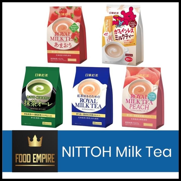 

Nittoh Royal Milk Tea Japan | 100% Hokkaido Milk Powder | 10 Sticks
