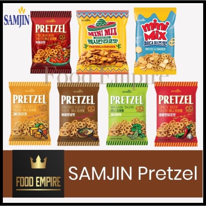 

Samjin Pretzel | Cheddar Cheese | Seafood | Spicy Beef | Wasabi