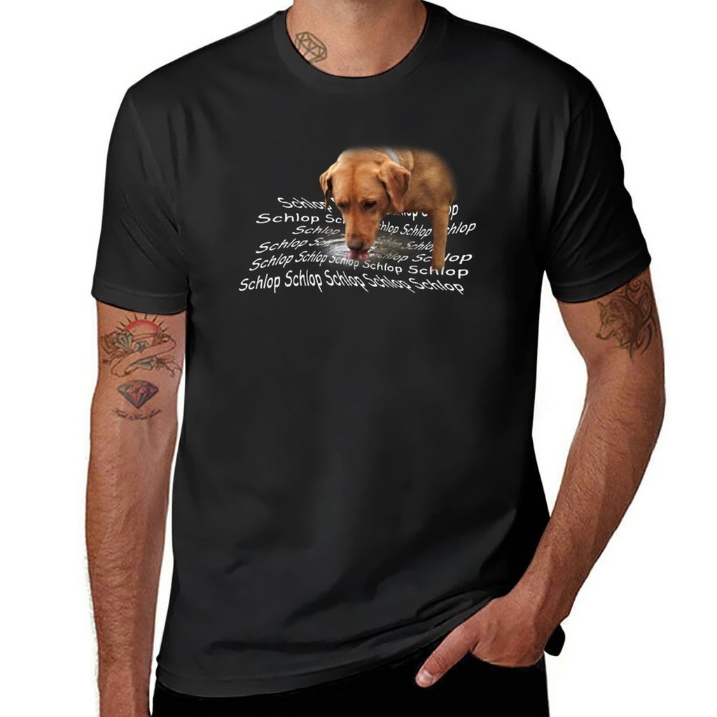 Kaos Meme Air Minum Anjing Schlop Kaos Grafis Anime Animal Print Untuk Pria Paket