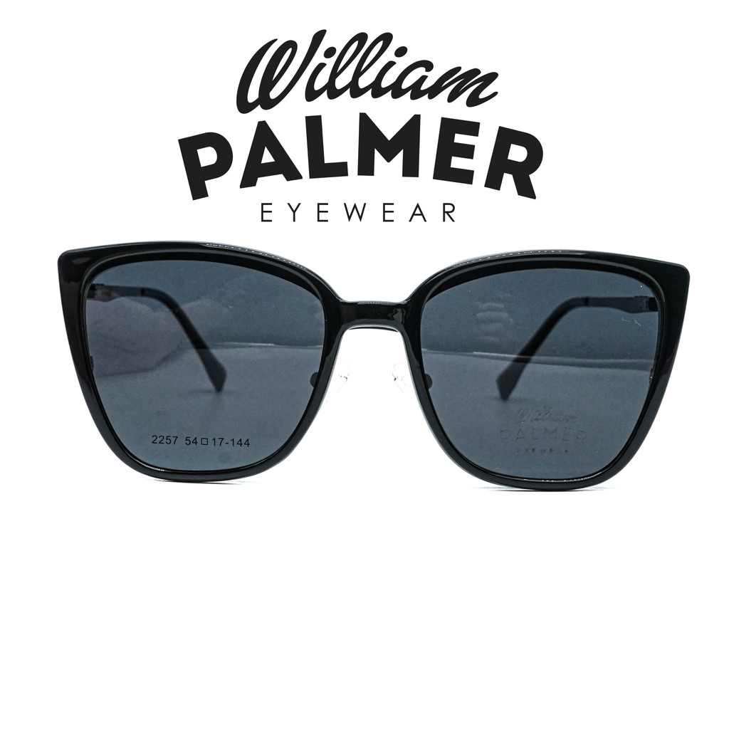 William Palmer Kacamata Pria Wanita Clip On 2257 C1 Black