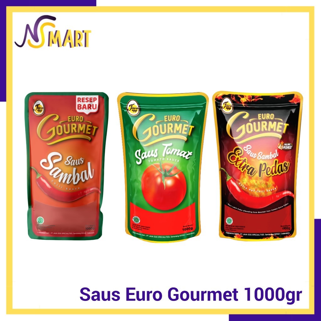 

Saus Euro Gourmet Sambal Extra Pedas Saus Tomat 1kg