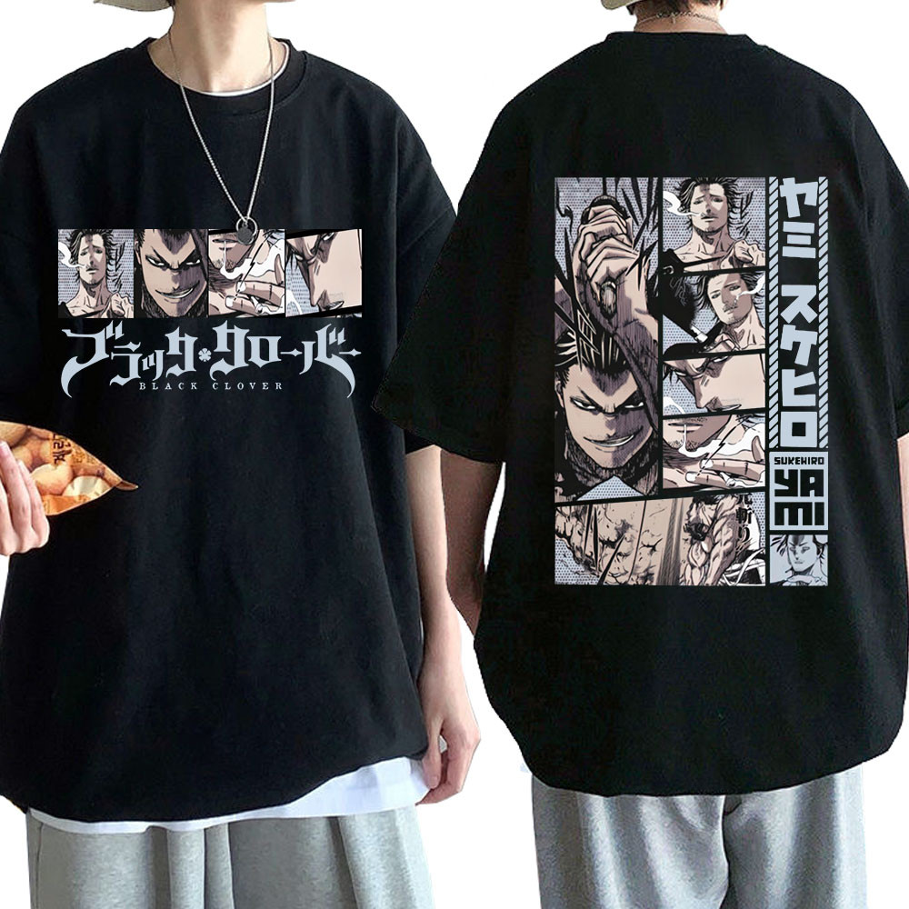 Kaos Anime Jepang Black Clover Kaos Grafis Yami Sukehiro Kaos Harajuku