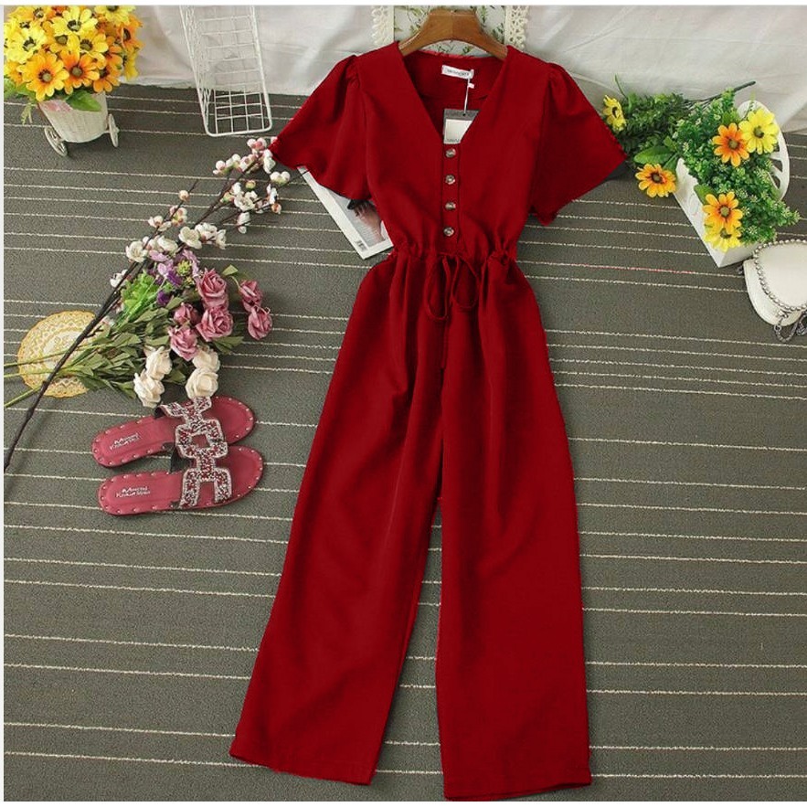 Jumpsuit Wanita Jeans Korean Style 1Set Jmsuit Outfit Cewe 1Setel Baju Kodok Terbaru 2024 Dewasa Jam