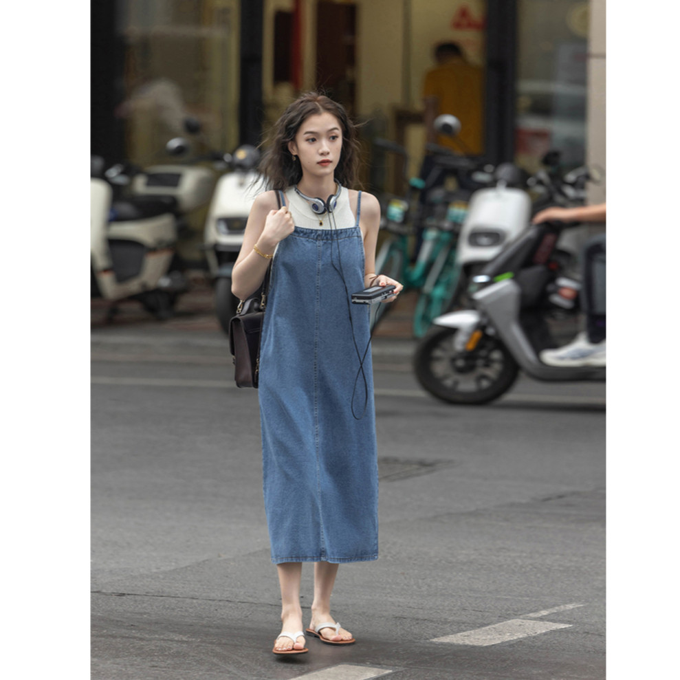 Jumpsuit Wanita Jeans Korean Style 1Set Jmsuit Outfit Cewe 1Setel Baju Kodok Terbaru 2024 Dewasa Jum