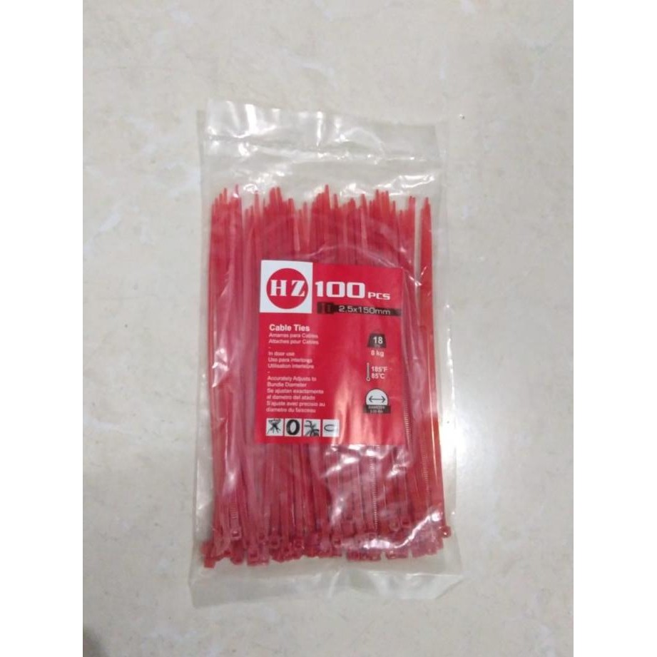

KABEL TIES 2.5 x 150 MM WARNA MERAH - 100 PCS sina4bb