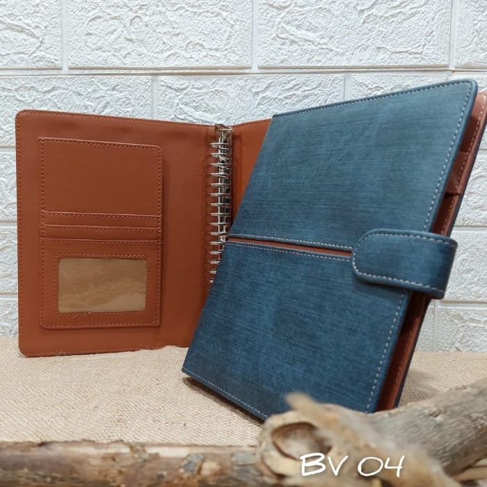 

Amberela Zira" Binder Premium Kulit Sintetis Denim/Binder Exclusive A5 Ring 20,