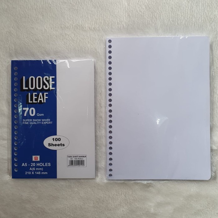 

Amberela - Paling Dicari Kertas Binder Polos (Tanpa Garis) Isi 100 Lembar A5/20R