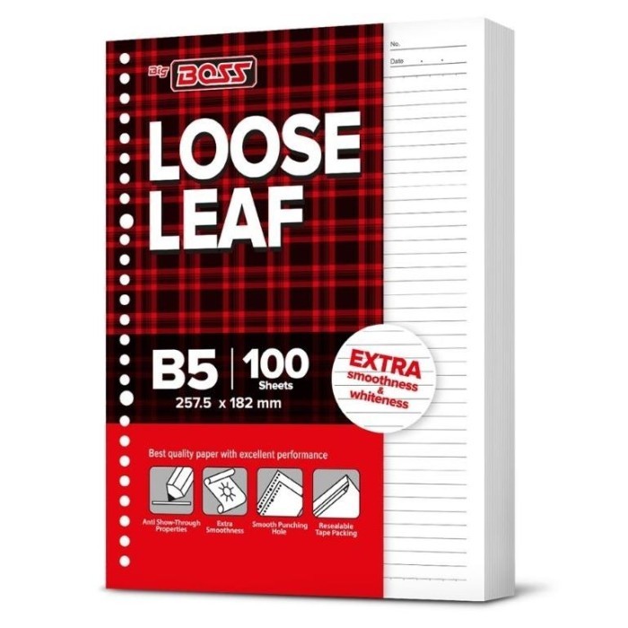 

Amberela - Kertas Loose Leaf Isi Binder Big Boss B5 100 Lembar Terbaru Terbaru