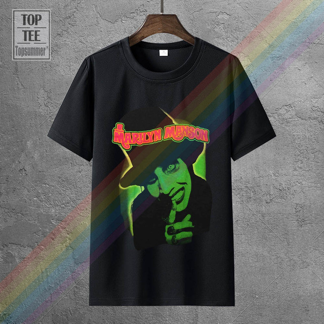 Dewasa T S 3Xl Kru Leher Sahabat Langka Vintage 90-an Marilyn Manson Kemeja untuk Pria