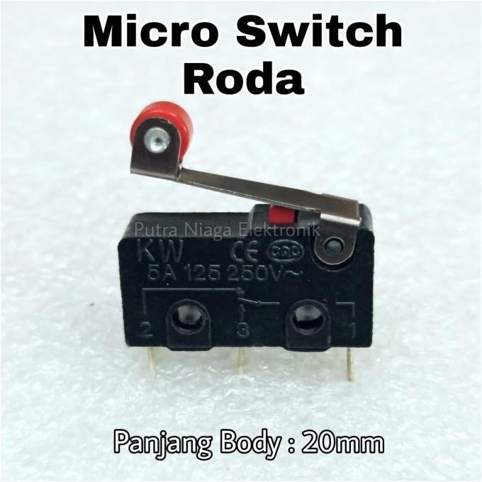 Diskon Micro Limit Switch Kecil Roda / Saklar Mikro Body 20mm putr4n Kualitas Baik