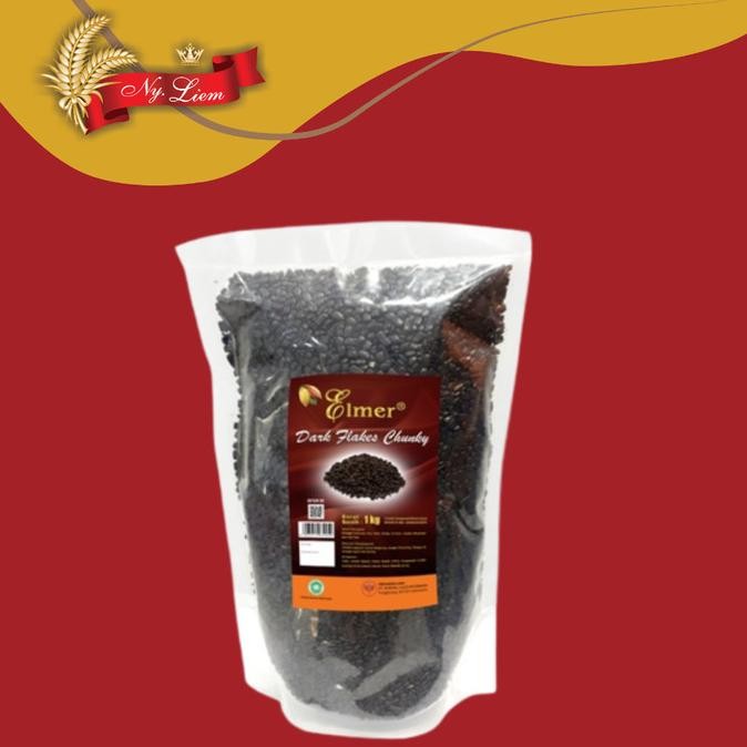 

Elmer Chocolate Flakes Chunky Dark / Cokelat Cacah 1 Kg